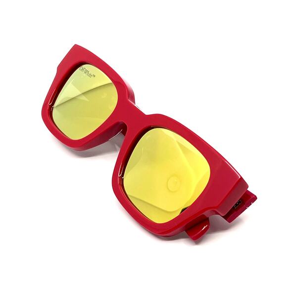 New,  OFF-WHITE Sunglasses OERI018 2576 51/22/145 Red Frame Af Zurich New! main image 7